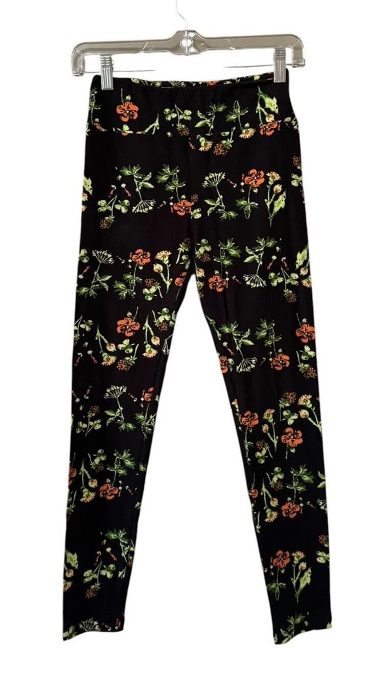 LulaRoe Women Size OS Leggings Stretch Soft Teacher Garden Cottagecore Floral